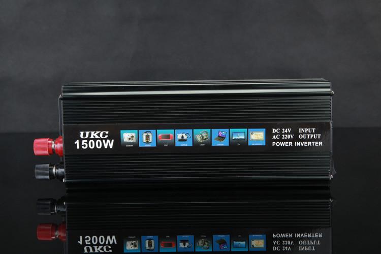 Автомобильный инвертор UKC 24V-220V 1500W Черный (738274460) - фото 5