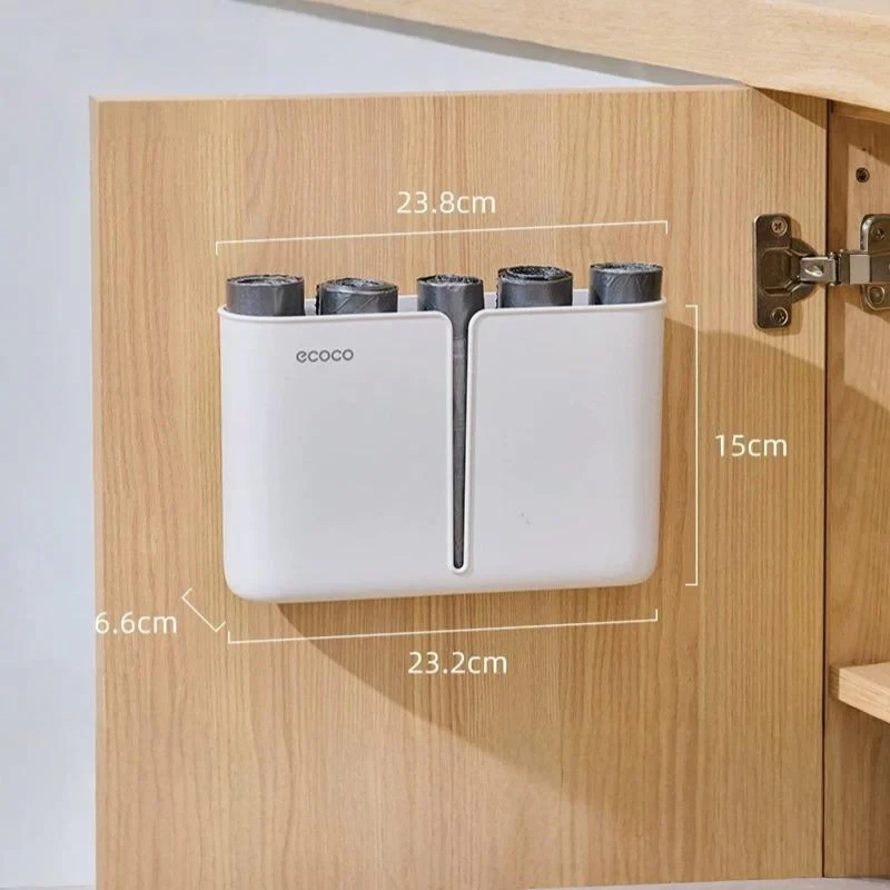 Органайзер ECOCO для хранения мусорных пакетов Белый (25763780) - фото 6 Органайзер ECOCO для хранения мусорных пакетов Белый (25763780) - фото 6