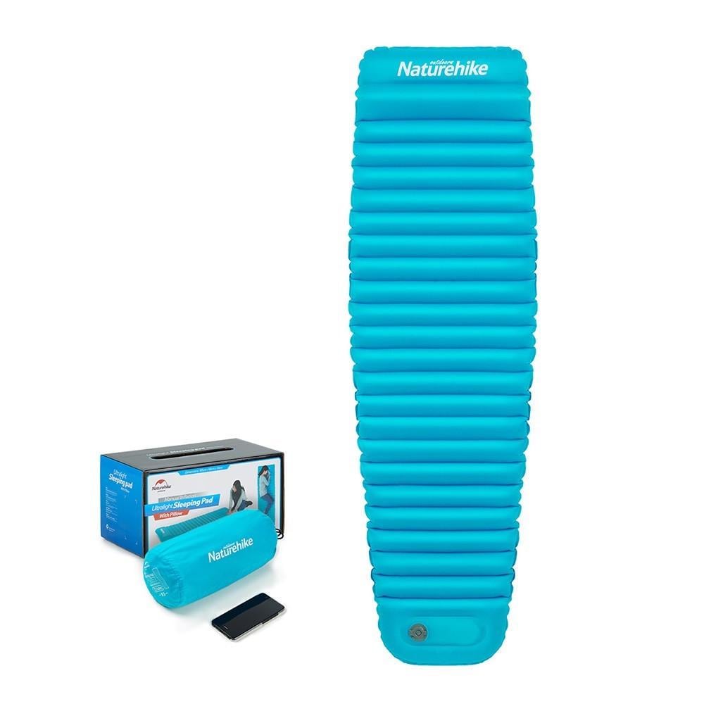 Надувной матрас Naturehike C002 Mummy mattress with pillow S NH18Q002-D 1850x550x75 мм Blue