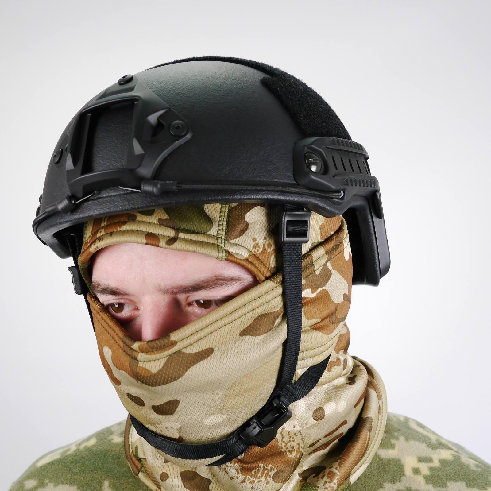 Шолом балістичний FAST Helmet 1 клас захисту ДСТУ рівня NIJ IIIA Black - фото 5