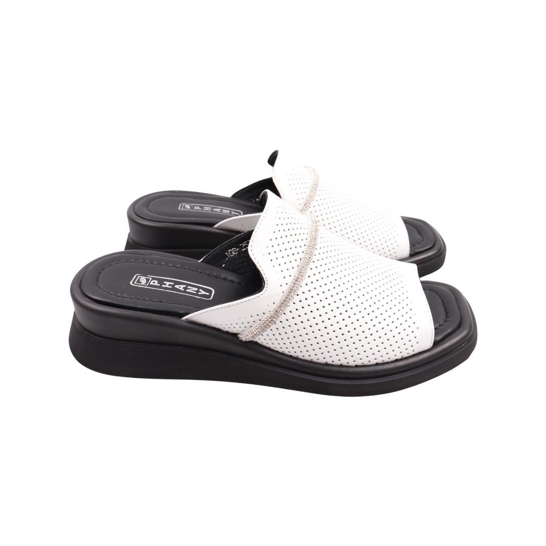 Шлепанцы женские Phany из кожи р. 36 Белый (254-22LSHC)