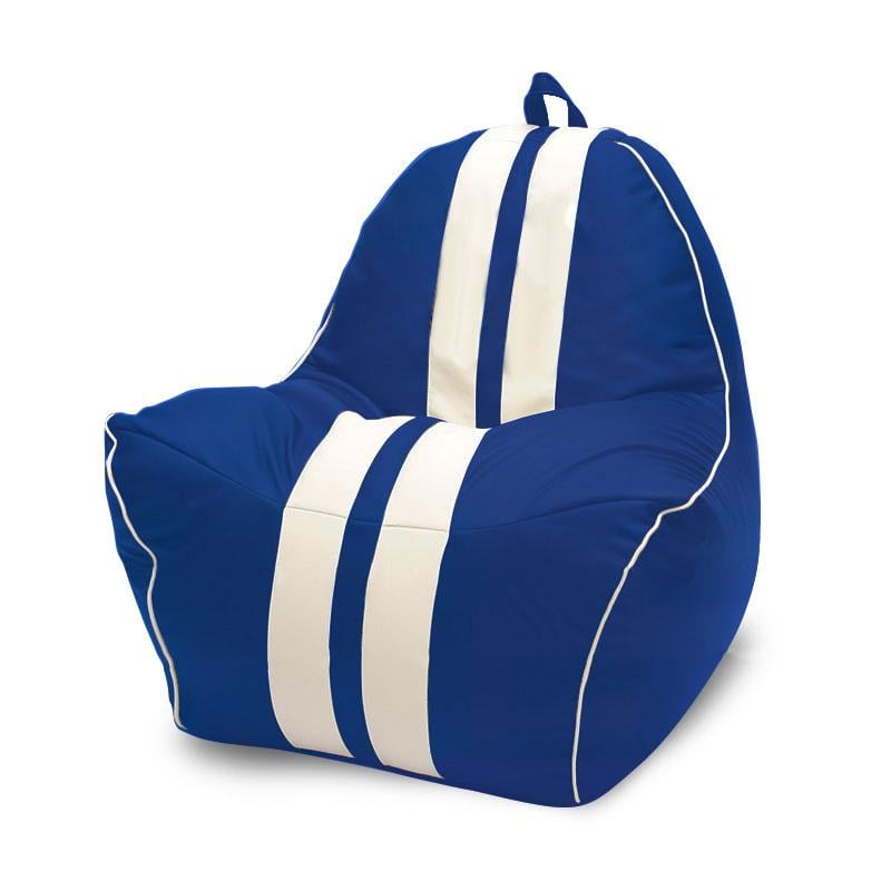 Кресло-мешок SanchoBAG Sport Car Оксфорд 85x90x85 см Синий/Белый (kmp-1004-1-OS-05)