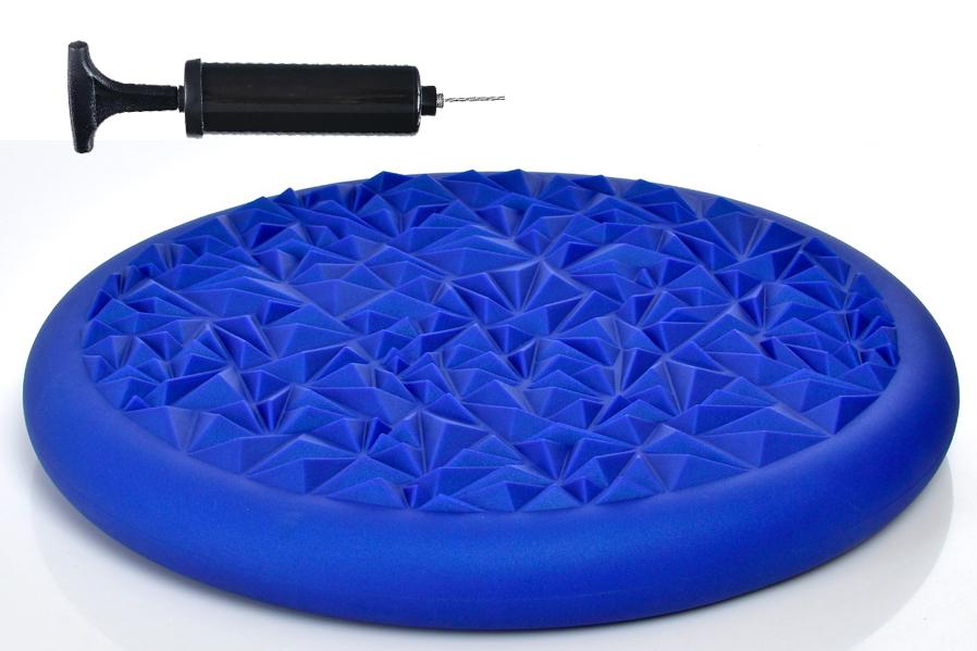Балансировочная массажная подушка EasyFit Relief Stones з насосом 34 см Синий (EF-RS34BLpump)