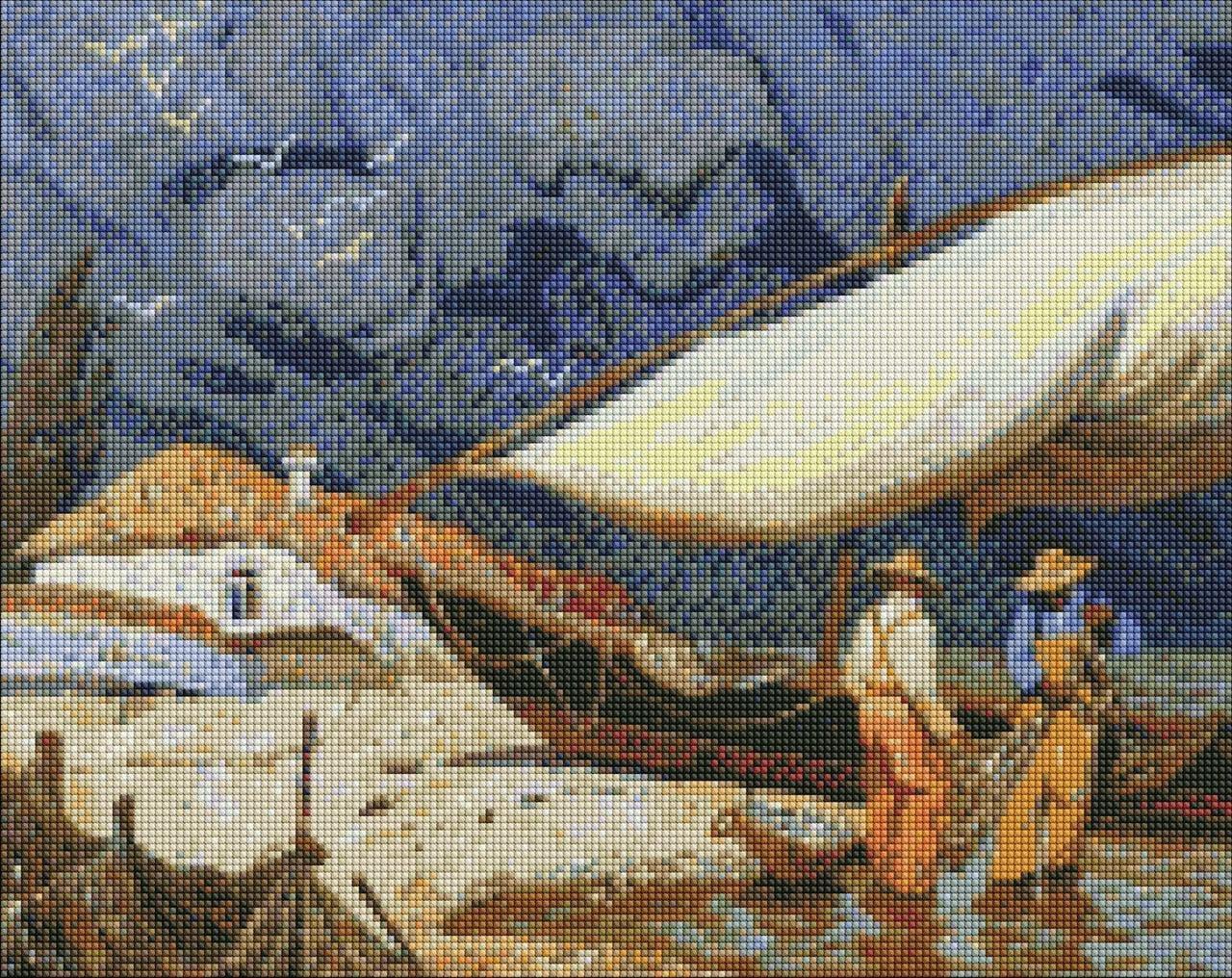 Алмазная мозаика Ideyka Рыбалки 40х50 см (2987255212)