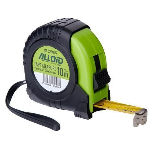 Рулетка Alloid Base с фиксатором 10 м/25 мм (MT-221025)
