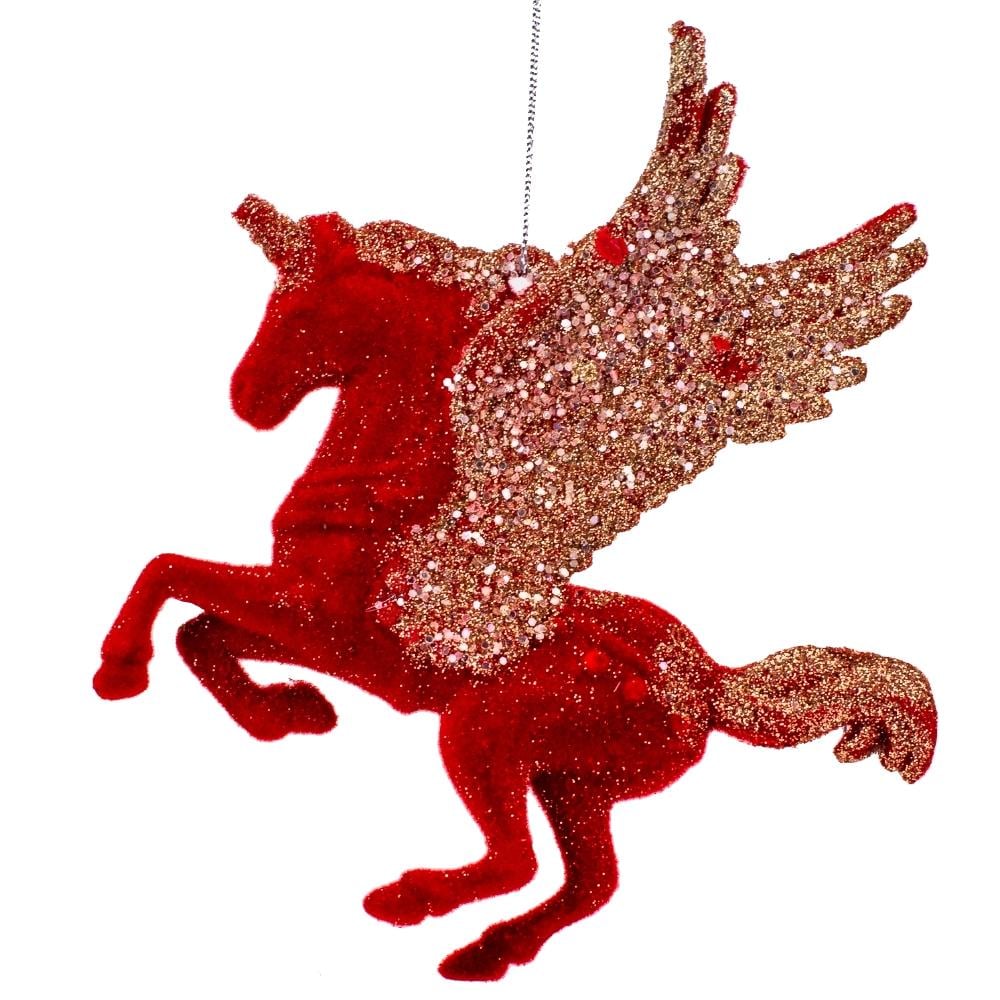 Игрушка на елку Elisey Сказочный пегас 13,5 см Красный (NH-106-K-42)