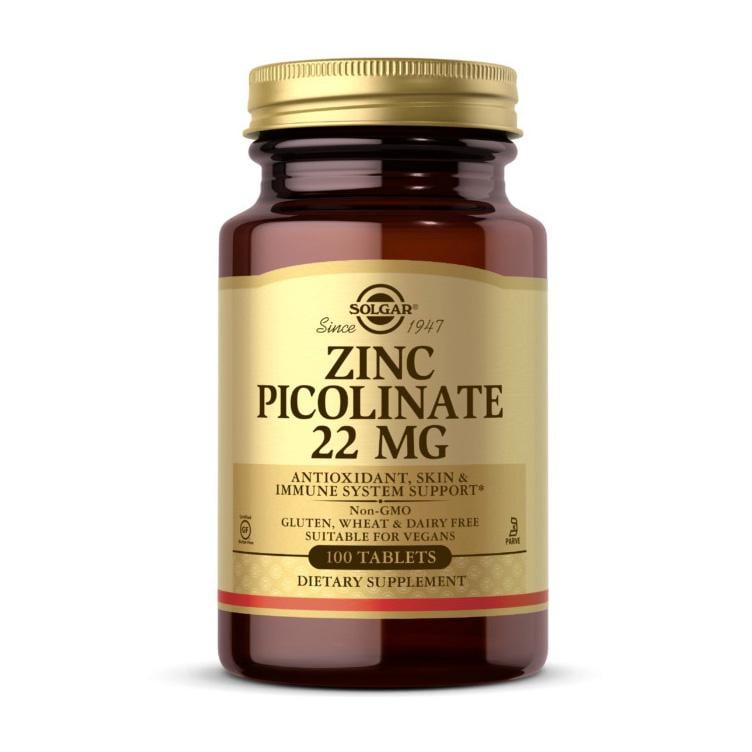 Цинк пиколинат Solgar Zinc Picolinate 22 mg 100 табл.