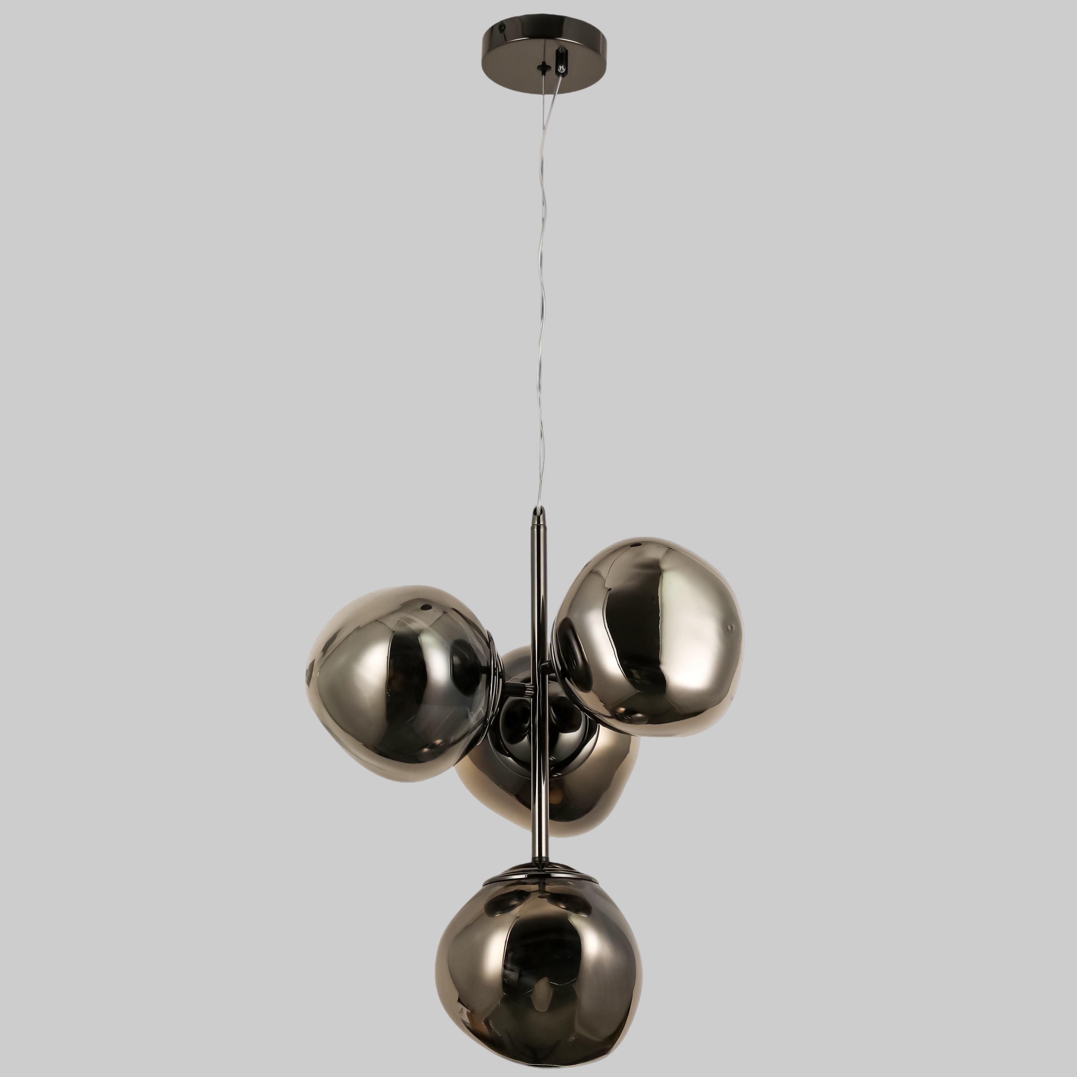 Люстра дизайнерська Melt з плафонами 18 см Графітовий (93-CH01-4) - фото 1 Люстра дизайнерська Melt з плафонами 18 см Графітовий (93-CH01-4) - фото 1