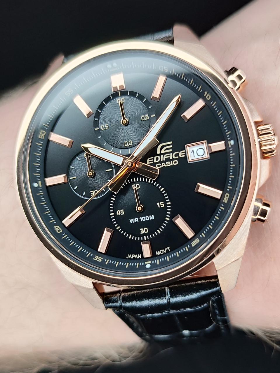 Наручные часы мужские Casio EFV-610ECL-1A Edifice со стальным корпусом/водозащитой 100 м Черный (2734193999)
