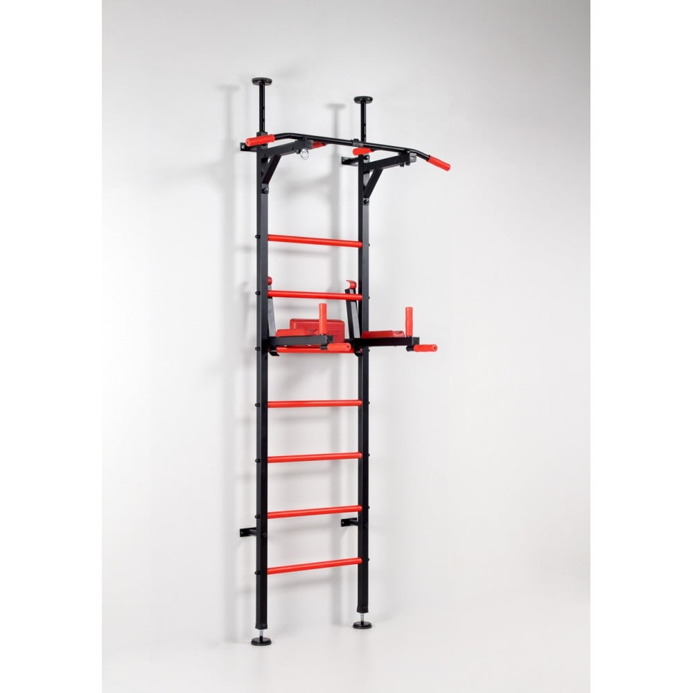 Шведская стенка Торнадо для взрослых спортивная металлическая для дома, квартиры с турником 285х66 см White-red - фото 3 Шведская стенка Торнадо для взрослых спортивная металлическая для дома, квартиры с турником 285х66 см White-red - фото 3