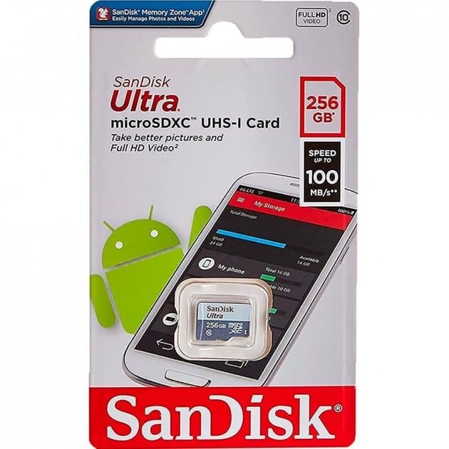 Карта памяти SanDisk 256GB microSDXC 10 UHS-I Ultra (2556013800)