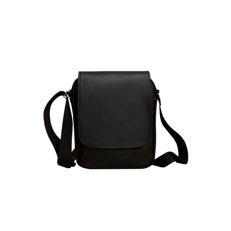 Сумка мессенджер с экокожи унисекс 23x19x7 см Черный