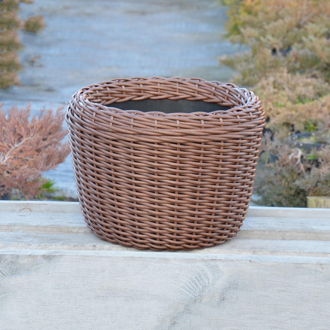 Кашпо для рослин з штучного ротангу 16 л Молочний шоколад (11717418) - фото 3 Кашпо для рослин з штучного ротангу 16 л Молочний шоколад (11717418) - фото 3