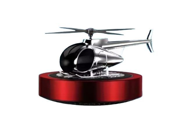 Ароматизатор автомобильный Вертолет на солнечной батарее Красный