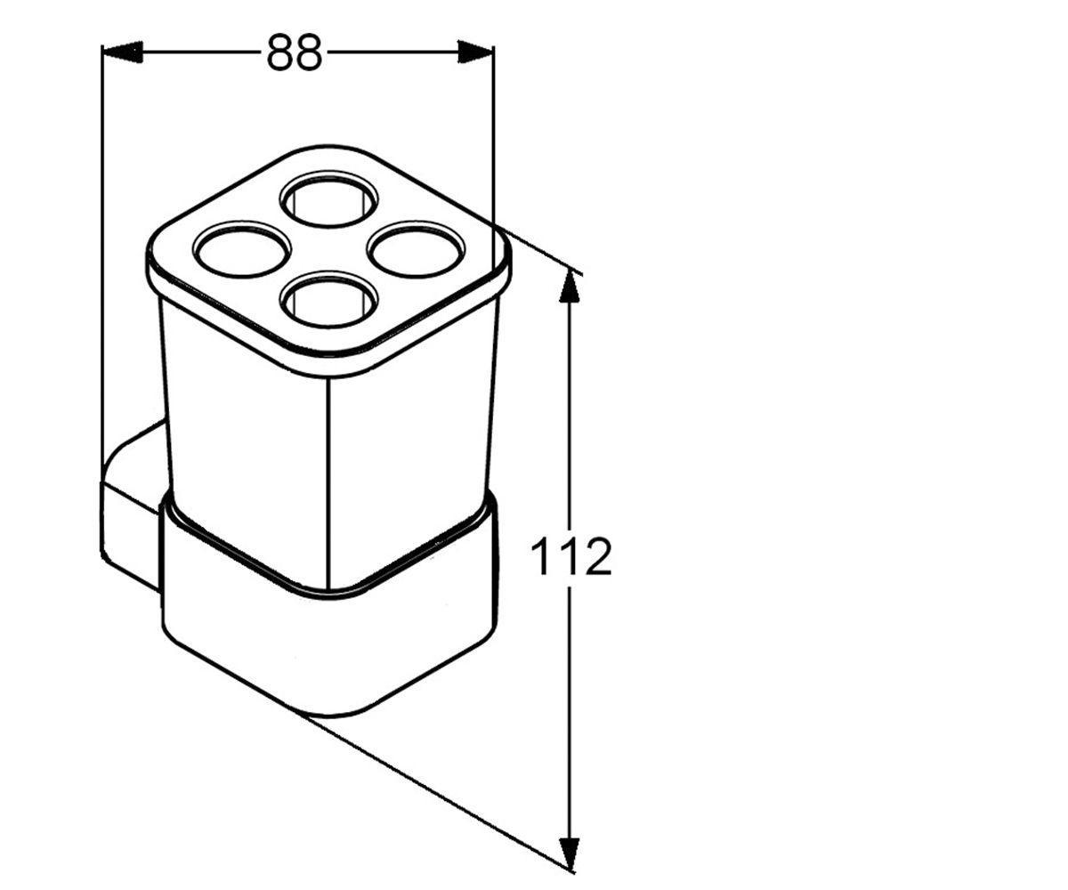 Стакан для щеток с держателем KLUDI E2 4998205 - фото 2