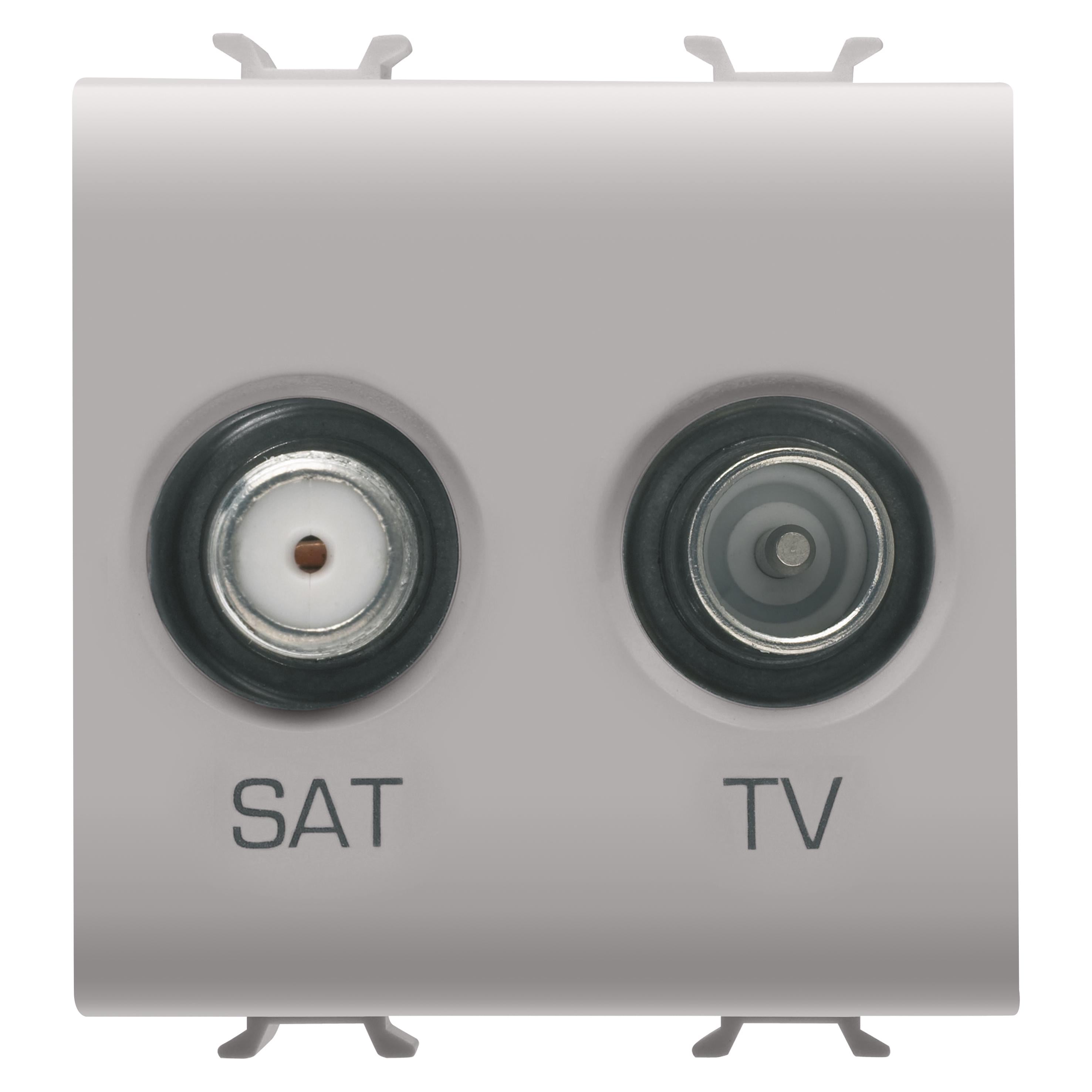 Розетка TV+SAT конечная Gewiss Chorusmart Бежевый (GW13383)