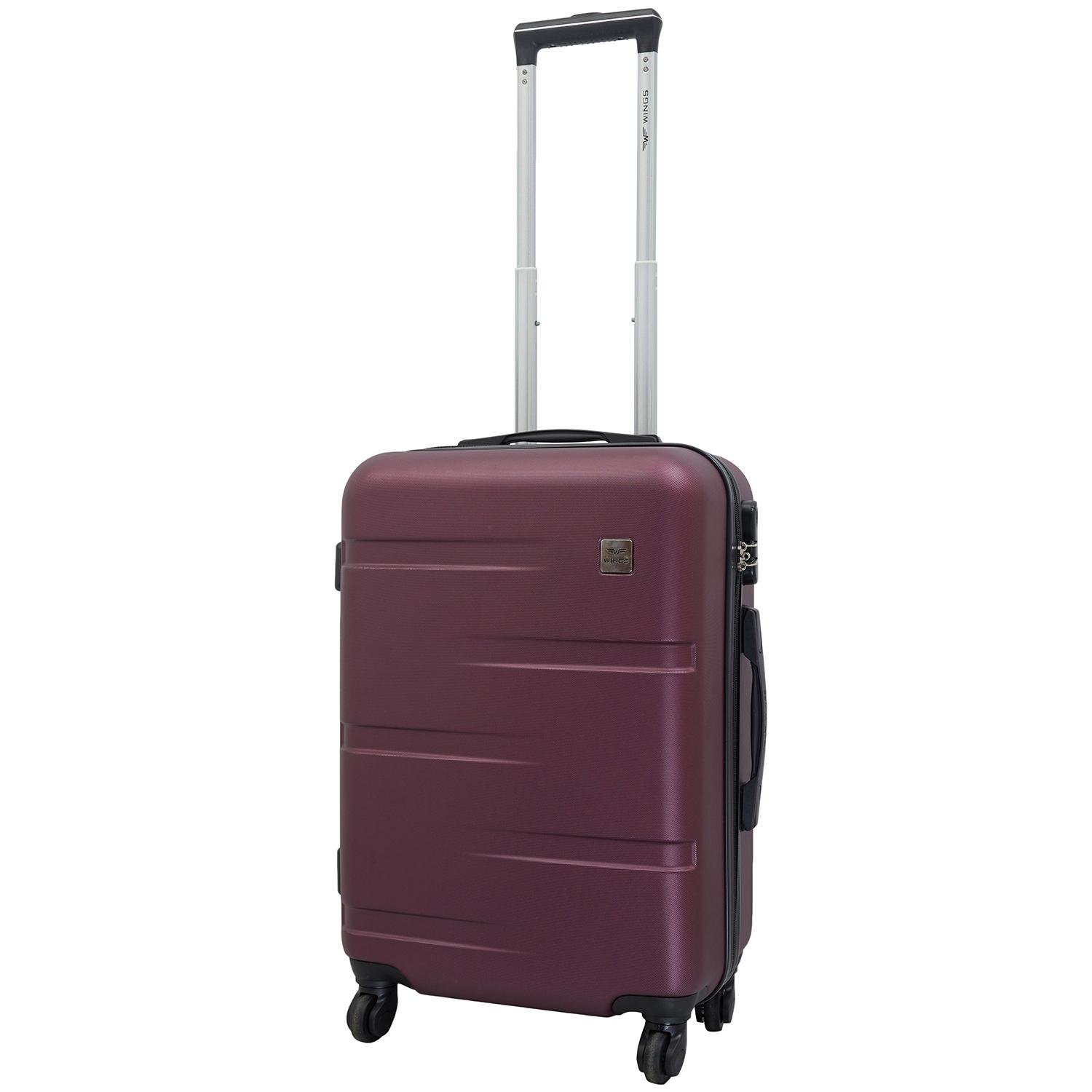 Валіза пластикова Wings 167 M Бордовий