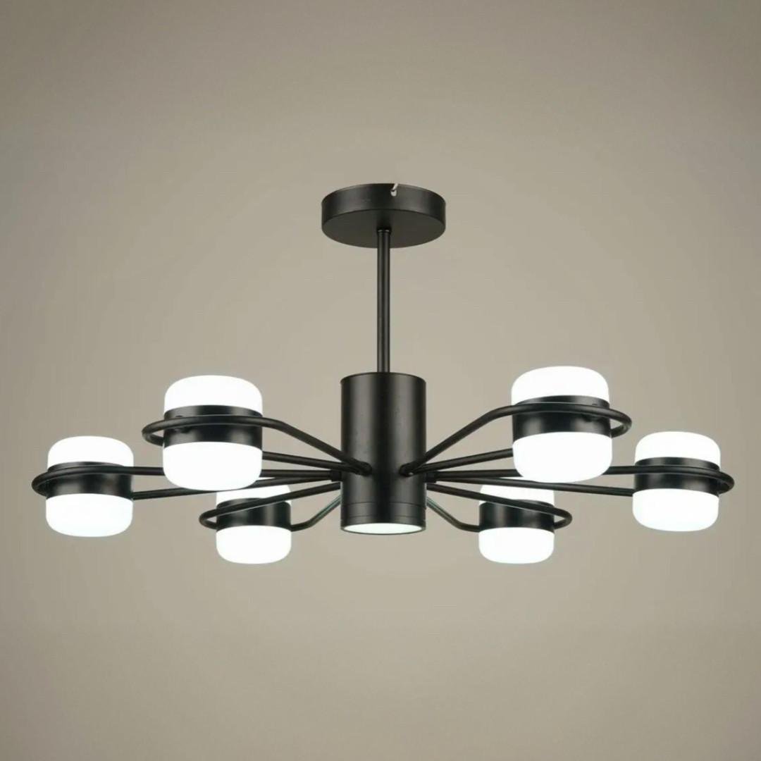 Люстра светодиодная Sirius на шесть плафонов 84W 3000-6500К Черный (B N4557/6 BK)