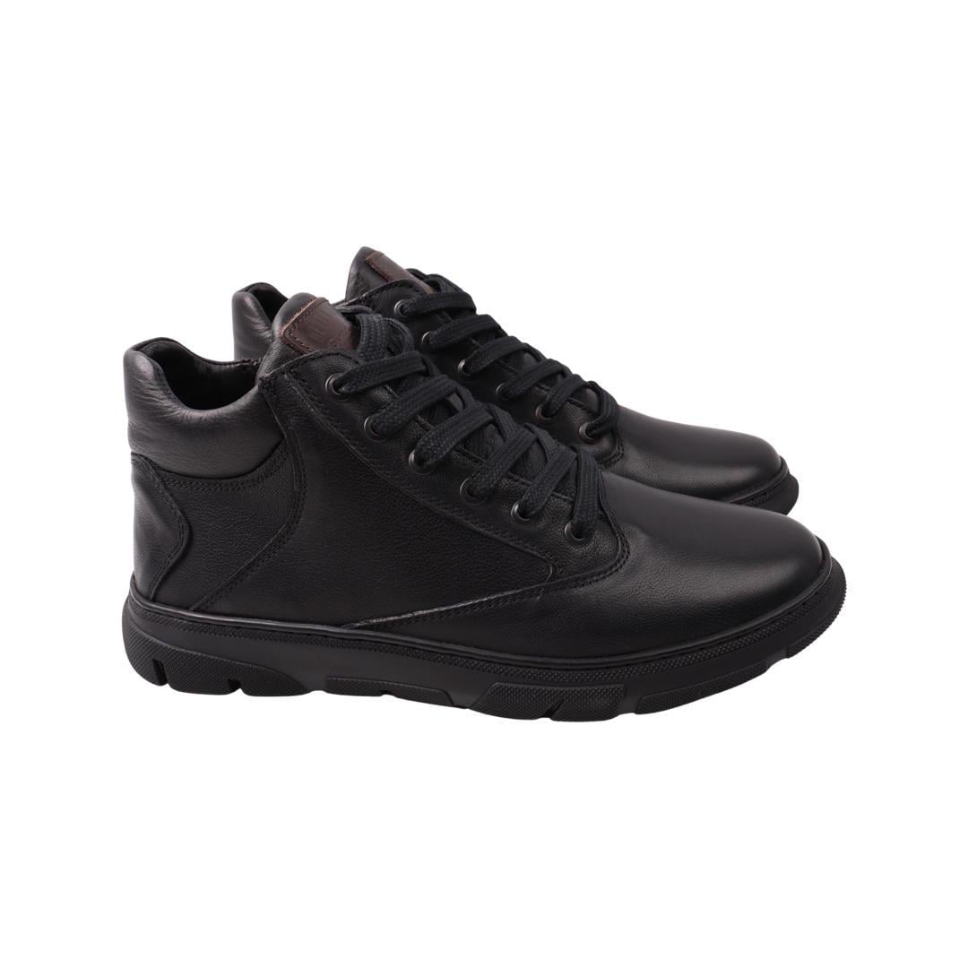 Черевики чоловічі Detta зі шкіри р. 41 Чорний (68-22ZHC)