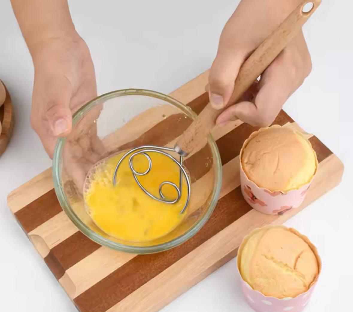 Данський вінчик для замішування тіста з дерев'яною ручкою (d306cd07) - фото 5 Данський вінчик для замішування тіста з дерев'яною ручкою (d306cd07) - фото 5