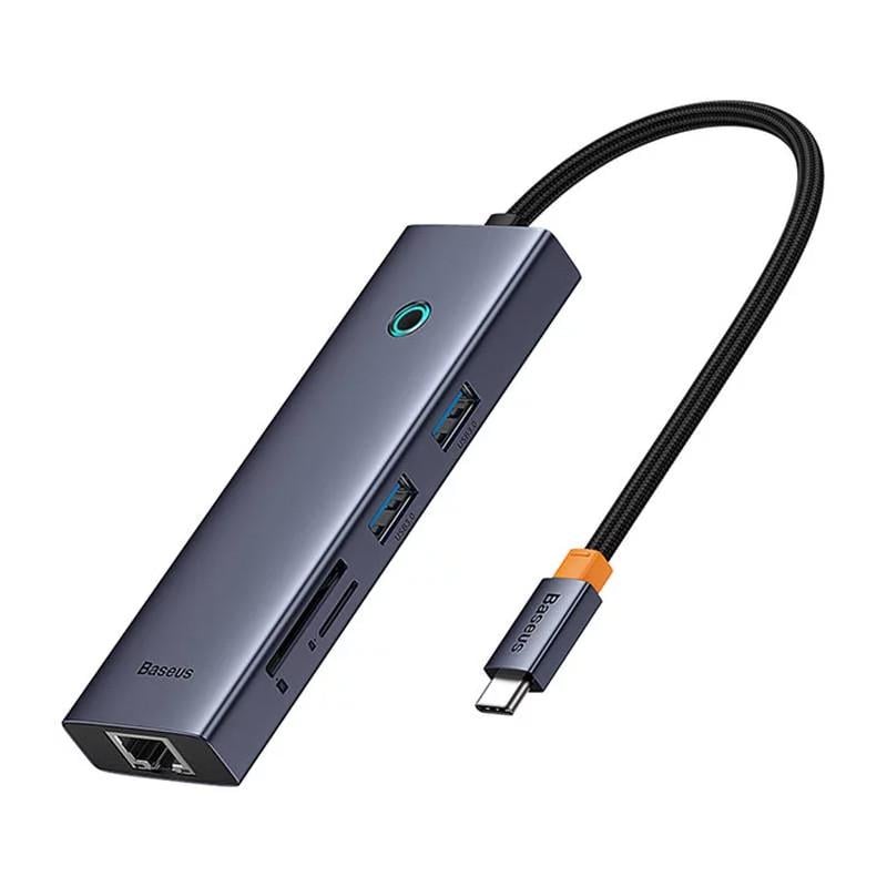 Перехідник BASEUS Hub UltraJoy 7-Port Type-C to HDMI4K@60Hz+USB3,0х2+PD+SD/TF3,0+3,5 мм Slate Grey (B0005280)