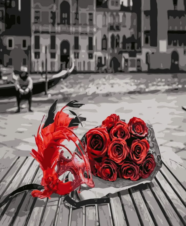 Картина по номерам Strateg Яркий красный 40x50 см (VA-3728)