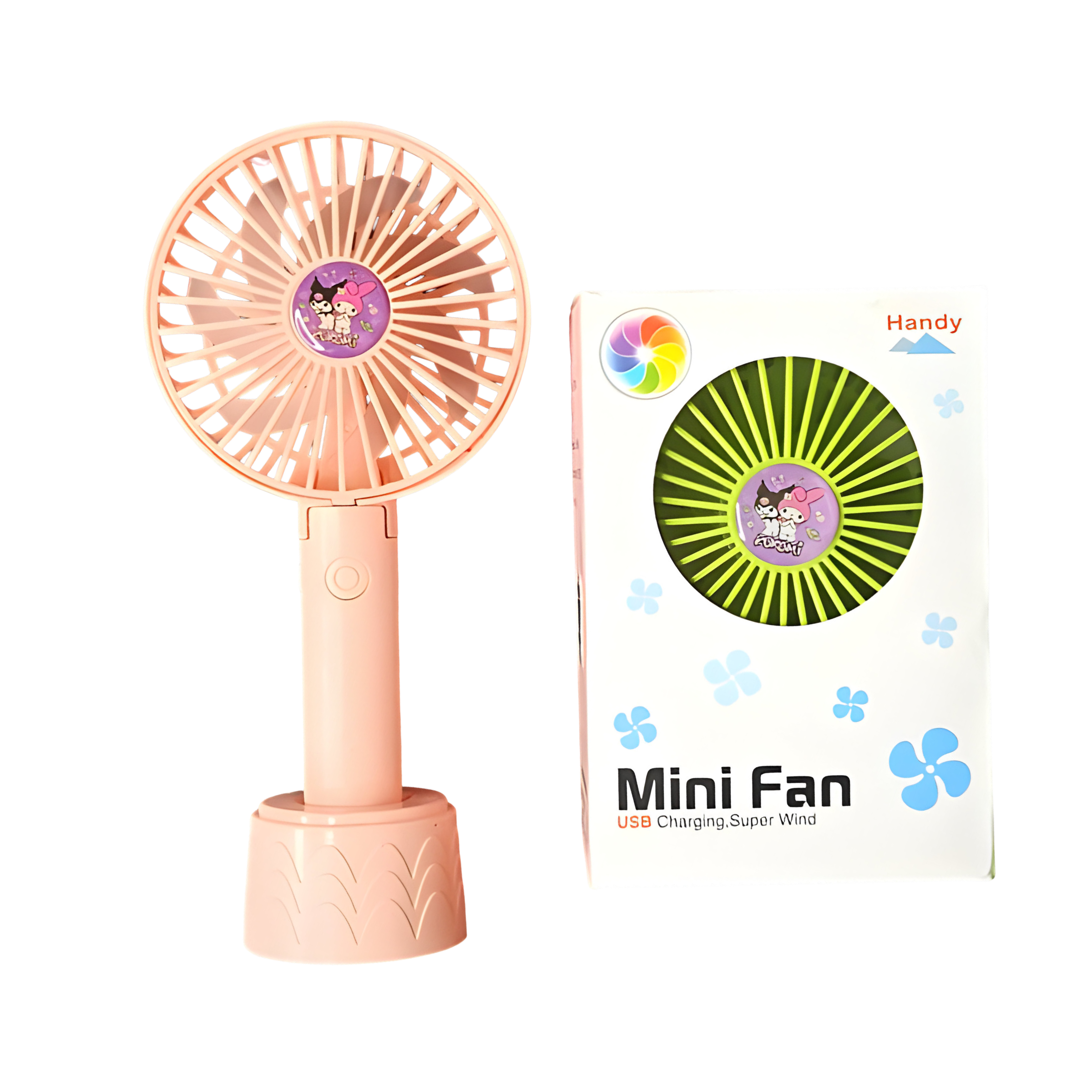 Вентилятор-USB дитячий портативний Куромі та Мелоді Рожевий (2628-12)