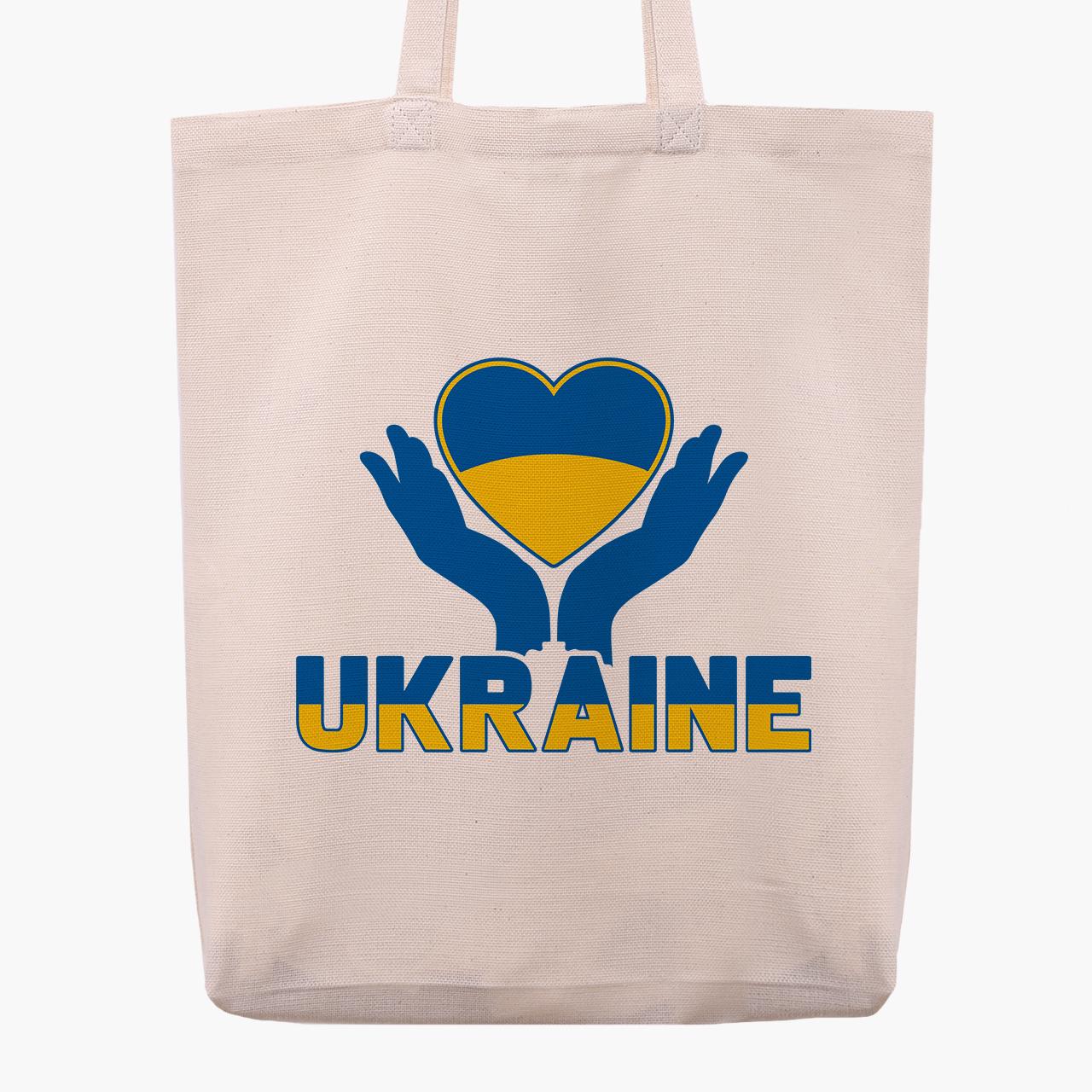 Эко сумка "Ukraine" с широким дном Бежевый (9227-3687-2)