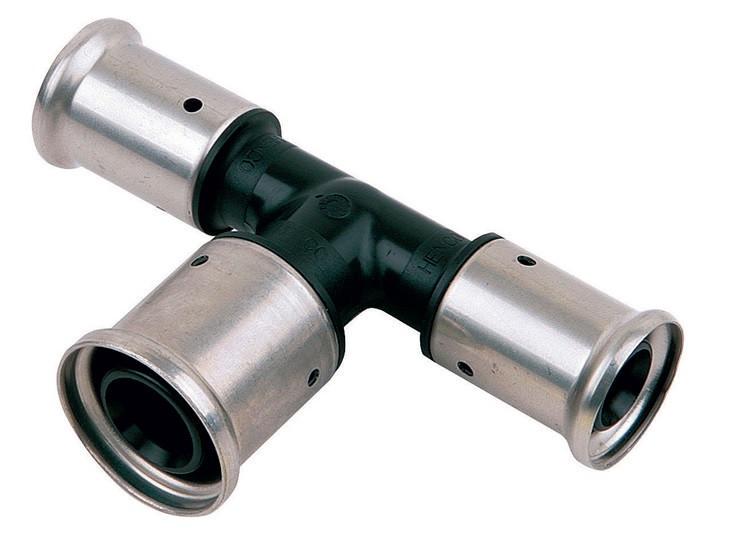 Пресс-тройник промежуточный пластмассовый HENCO 32х40х32 (12PK-324032)