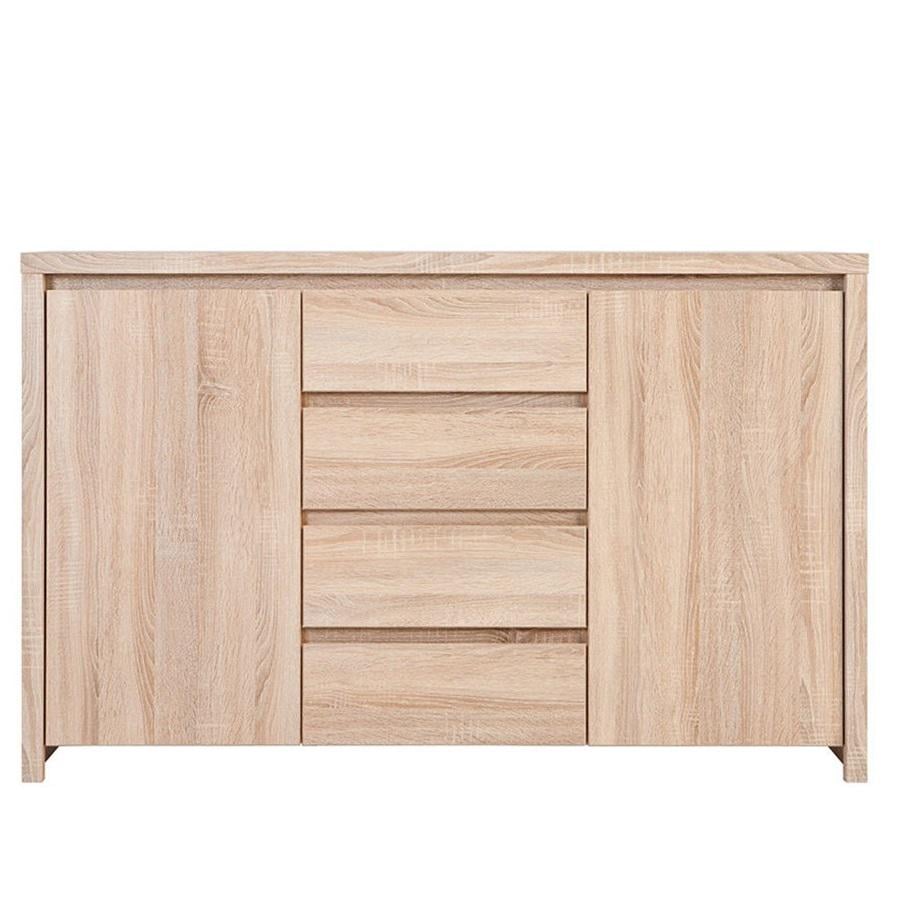 Комод Gerbor Каспіан KOM2D4S з ДСП 1435х405х920 мм Дуб сонома