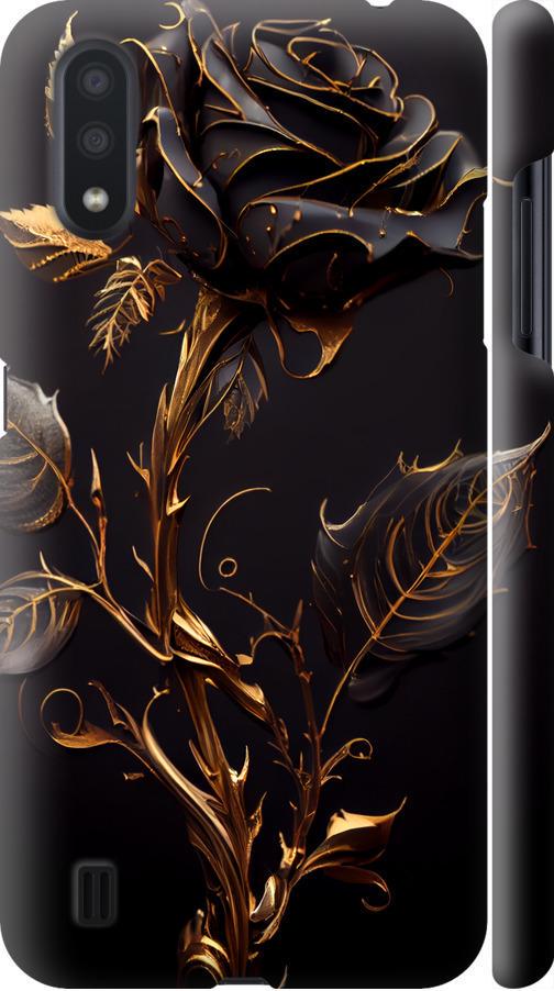 Чехол на Samsung Galaxy A01 A015F Роза 3 (5552m-1842-42517) Чехол на Samsung Galaxy A01 A015F Роза 3 (5552m-1842-42517)