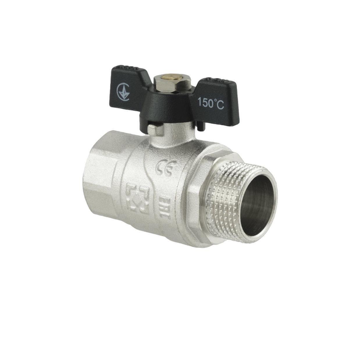 Кран шаровый Raftec PN20 НВ бабочка 3/4" Black (50230) Кран шаровый Raftec PN20 НВ бабочка 3/4" Black (50230)