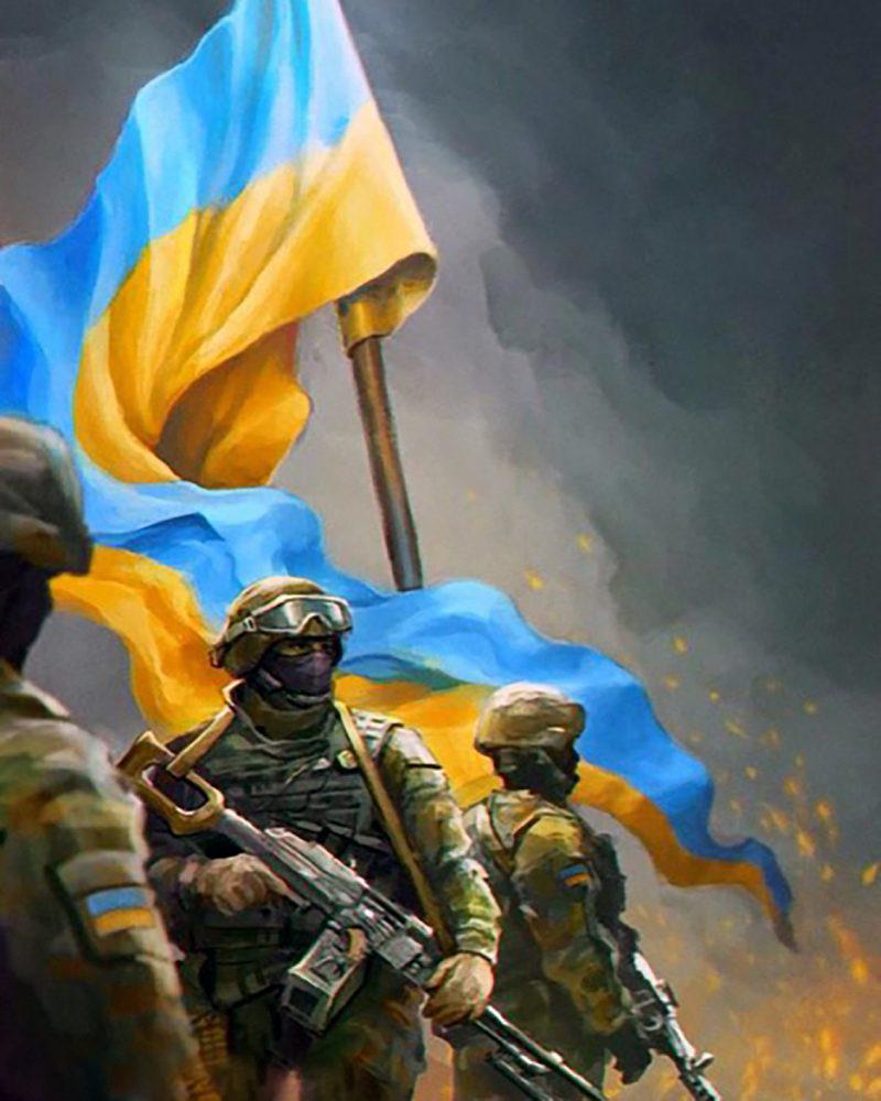 Набір алмазної вишивки Захисники України (КДИ-1028)