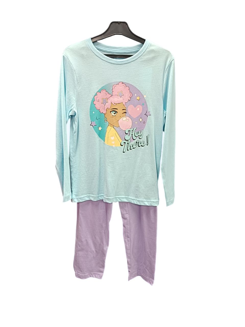 Піжама дитяча для дівчинки Primark 134 см Блакитний з бузковим (0188)