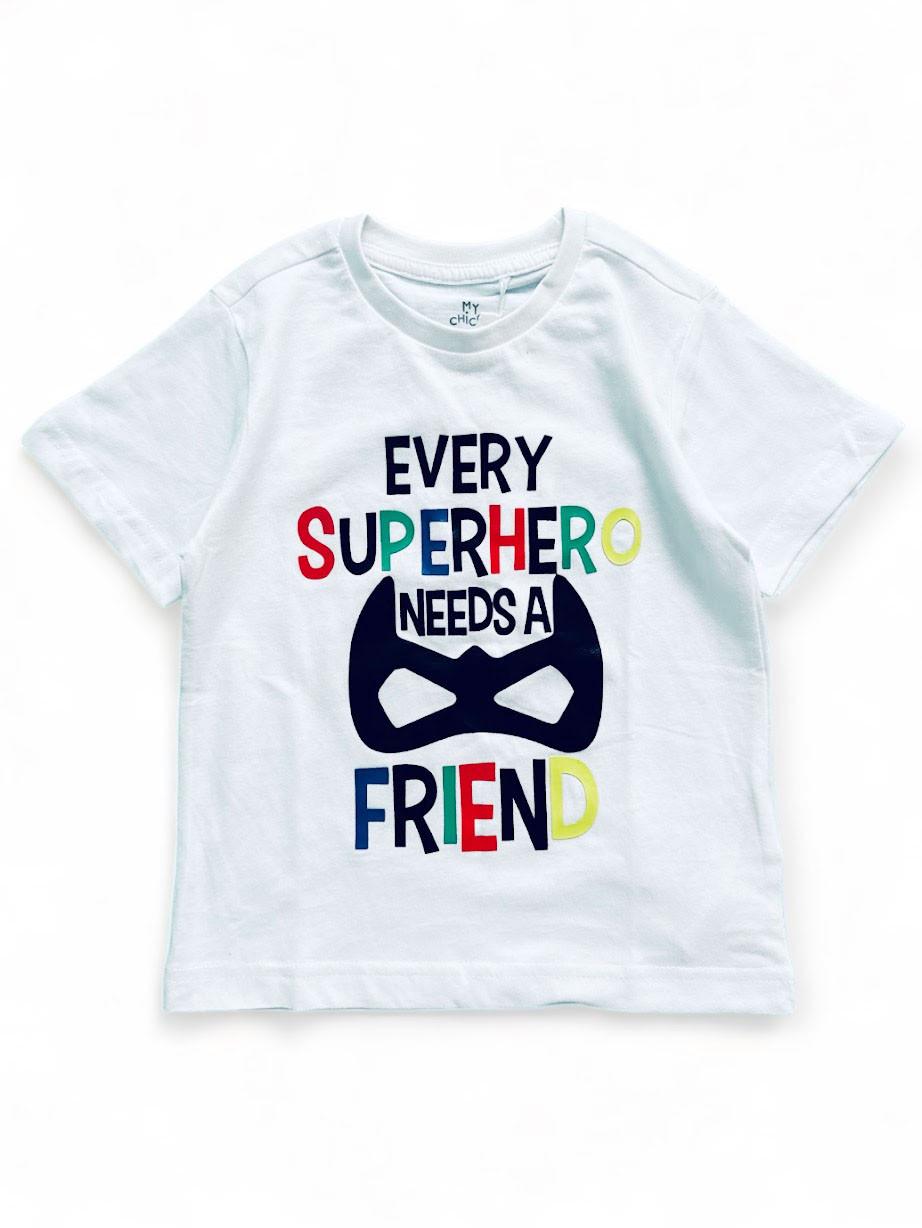 Футболка детская Chicco хлопковая принтованная 18-24 мес. 92 см Белый (2093380789)