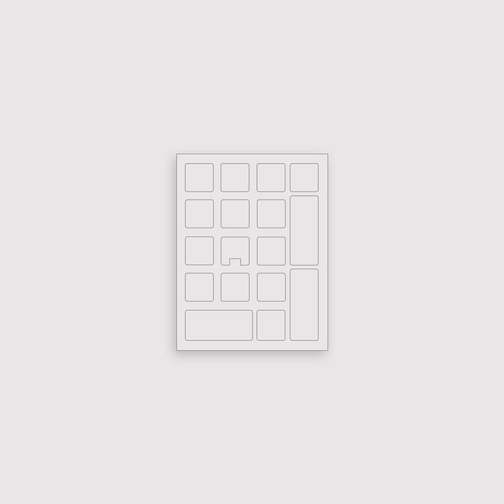 Прозорі захисні наклейки 13х13 мм для цифрового (Numpad) блоку клавіатури (арт. 00_00_num)