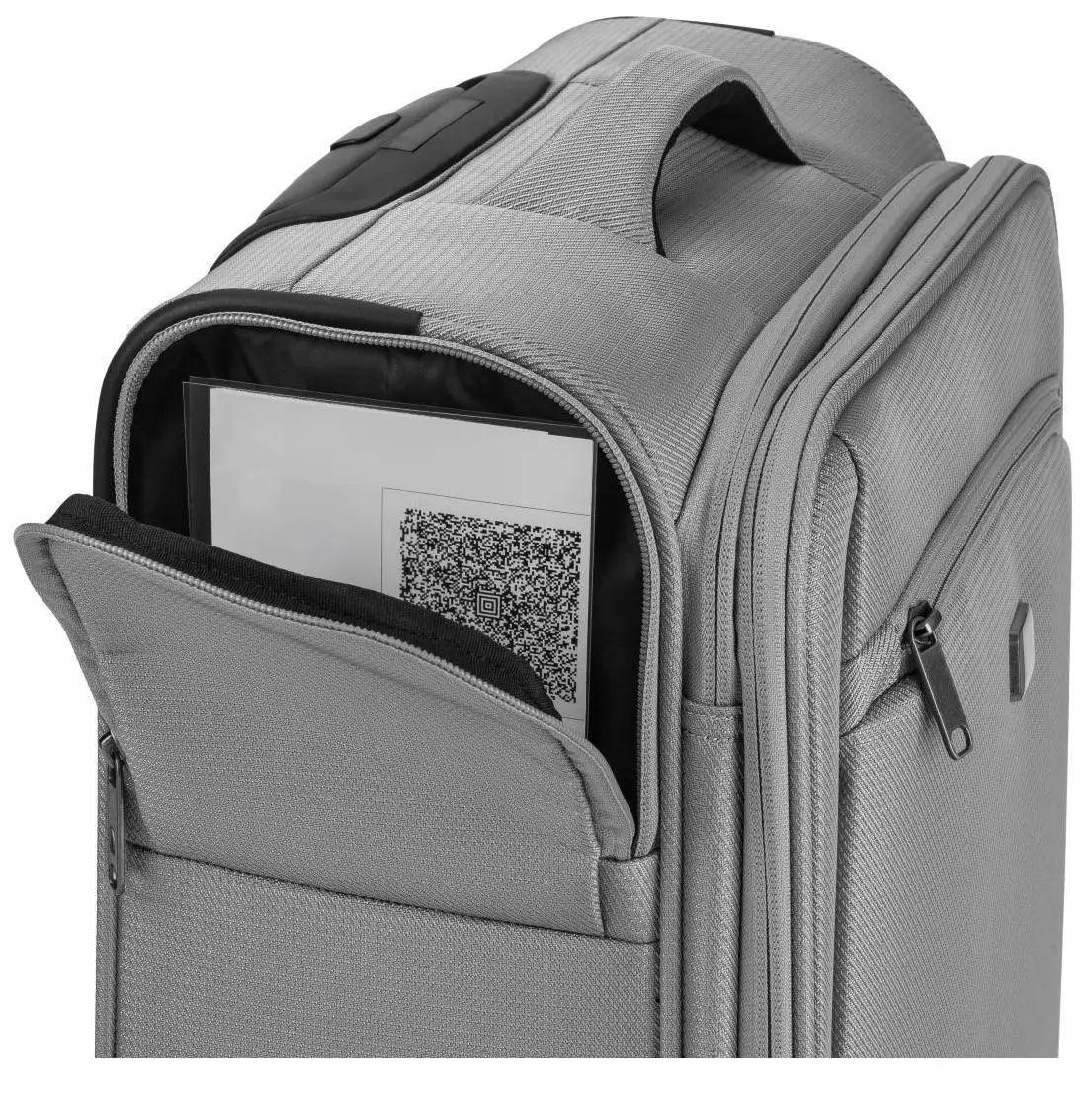 Валіза тканинна мала Topmove зі збільшенням об'єму 35/40 л Сірий (IAN445590 black) - фото 4