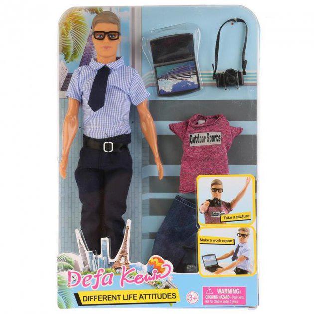 Лялька Кен Defa з нарядом та аксесуарами фотоапарат (8385)