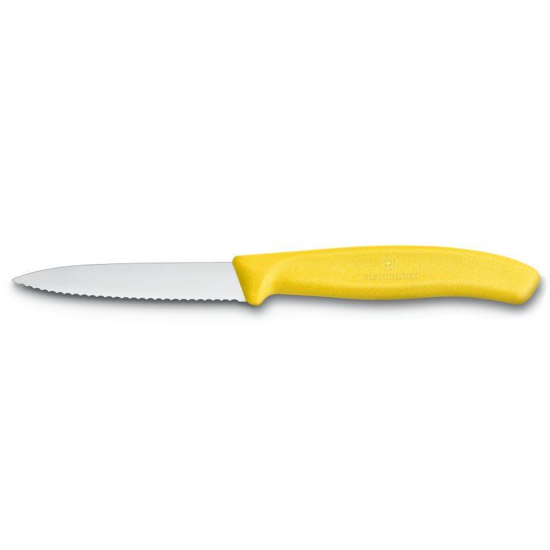 Нож с ребристым лезвием Victorinox 8,5 см Yellow (01128) - фото 1