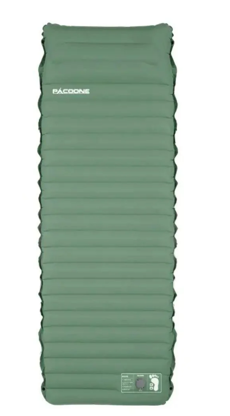 Матрац надувний вбудованим насосом PACOONE 195х70х10 см Зелений (31989828)
