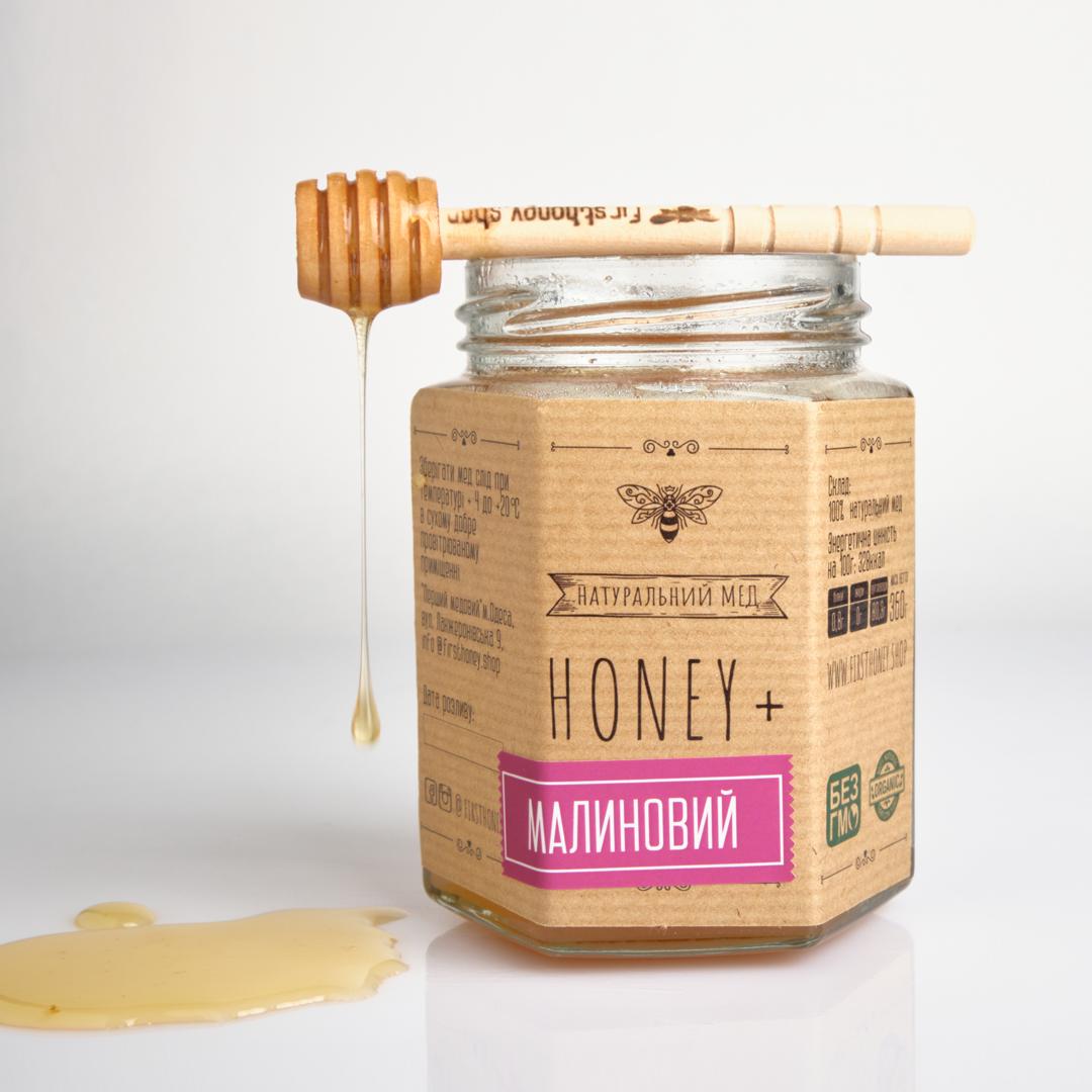 Мед натуральный Honey+ Natural малиновый 360 г Мед натуральный Honey+ Natural малиновый 360 г