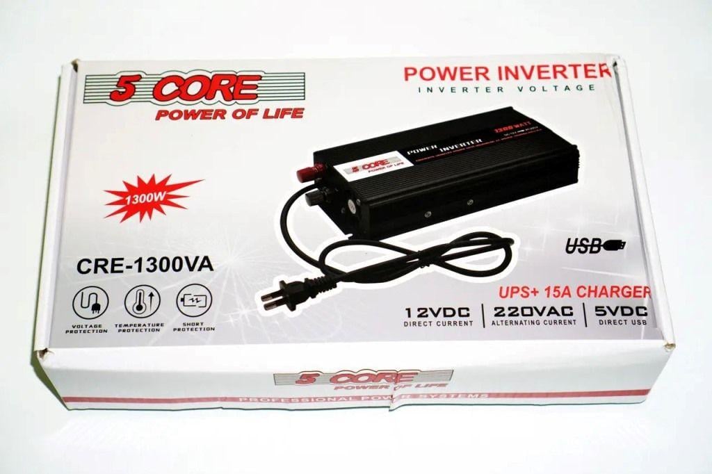 Инвертор 5 Core AC-DC UPS 1300 Вт 12-220V с зарядкой (13464856) - фото 5