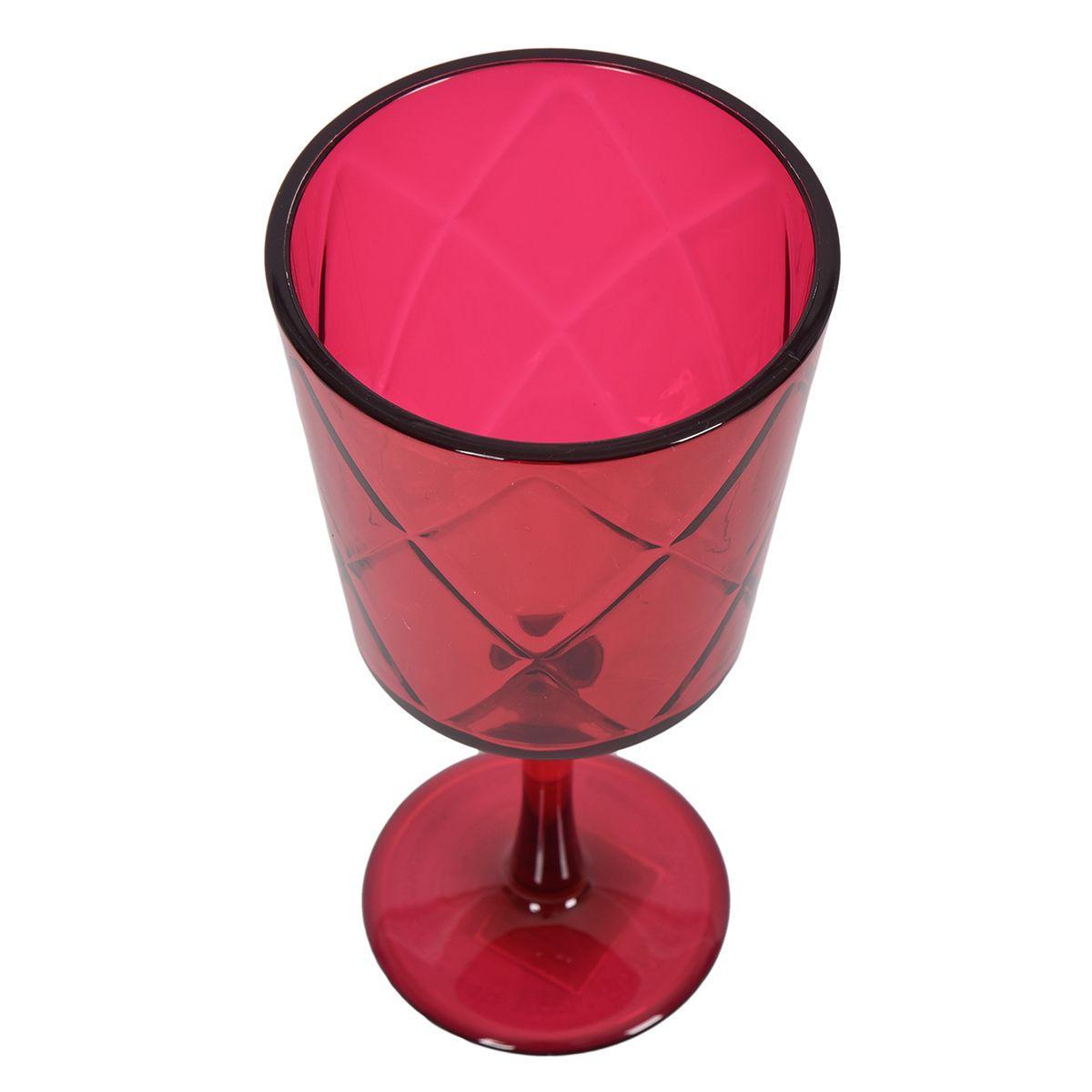 Набір келихів Certified International Алмазні грані із акрилового скла 410 мл/4 шт. Червоний (20443-set) - фото 6 Набір келихів Certified International Алмазні грані із акрилового скла 410 мл/4 шт. Червоний (20443-set) - фото 6