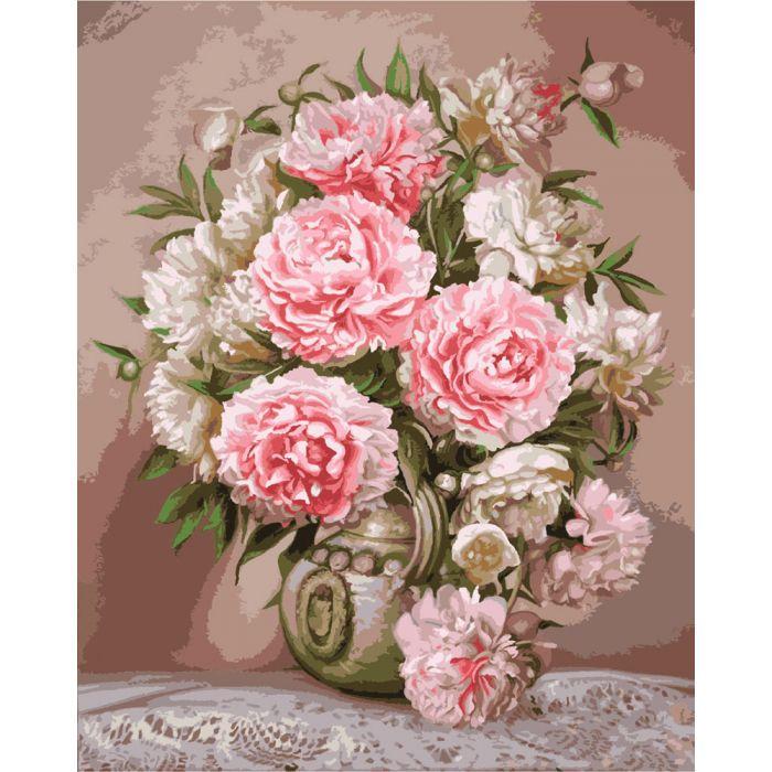 Картина по номерам Идейка "Аромат пионов" 40х50 см (KHO2065)