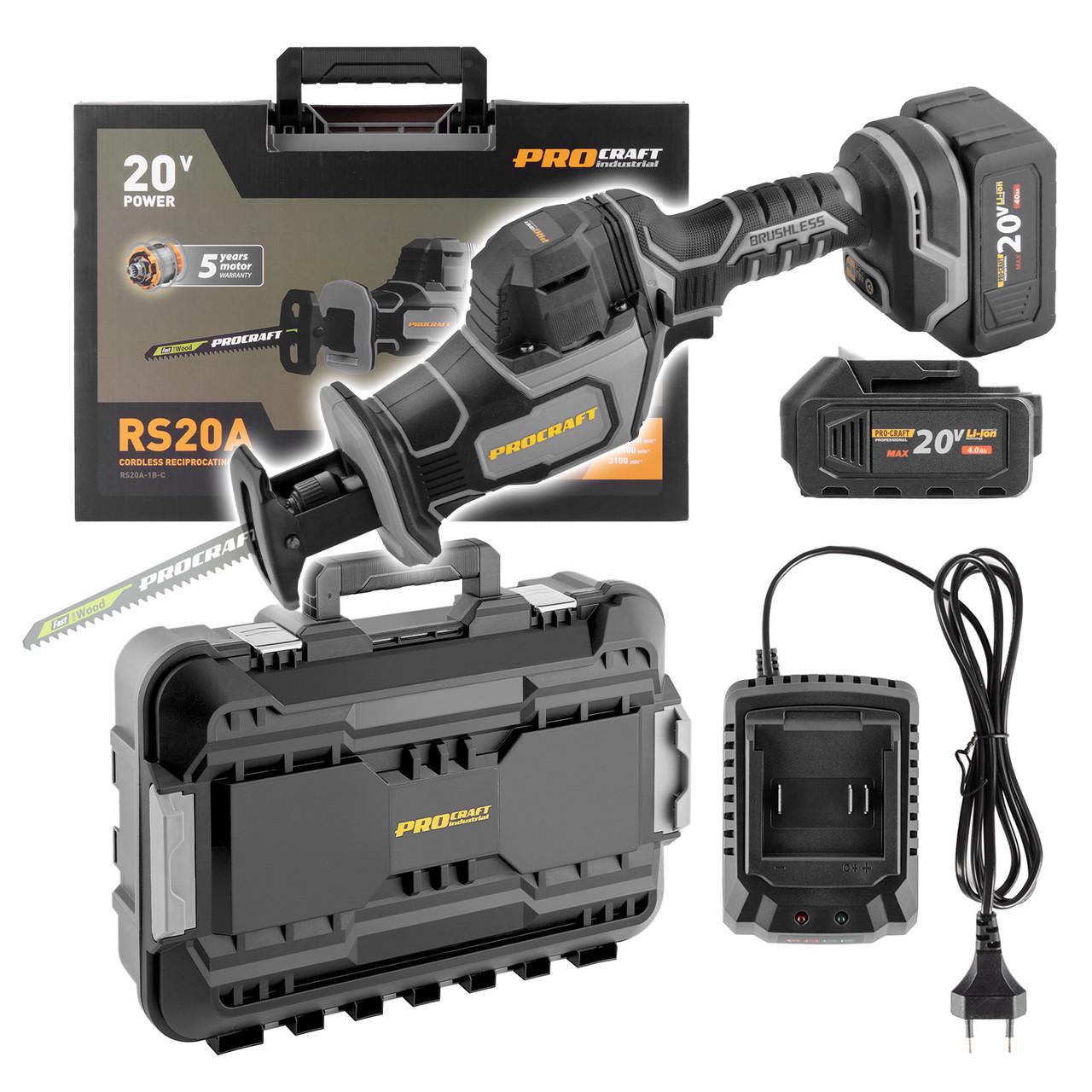 Шабельна пила акумуляторна Procraft industrial RS20A без акб та зп