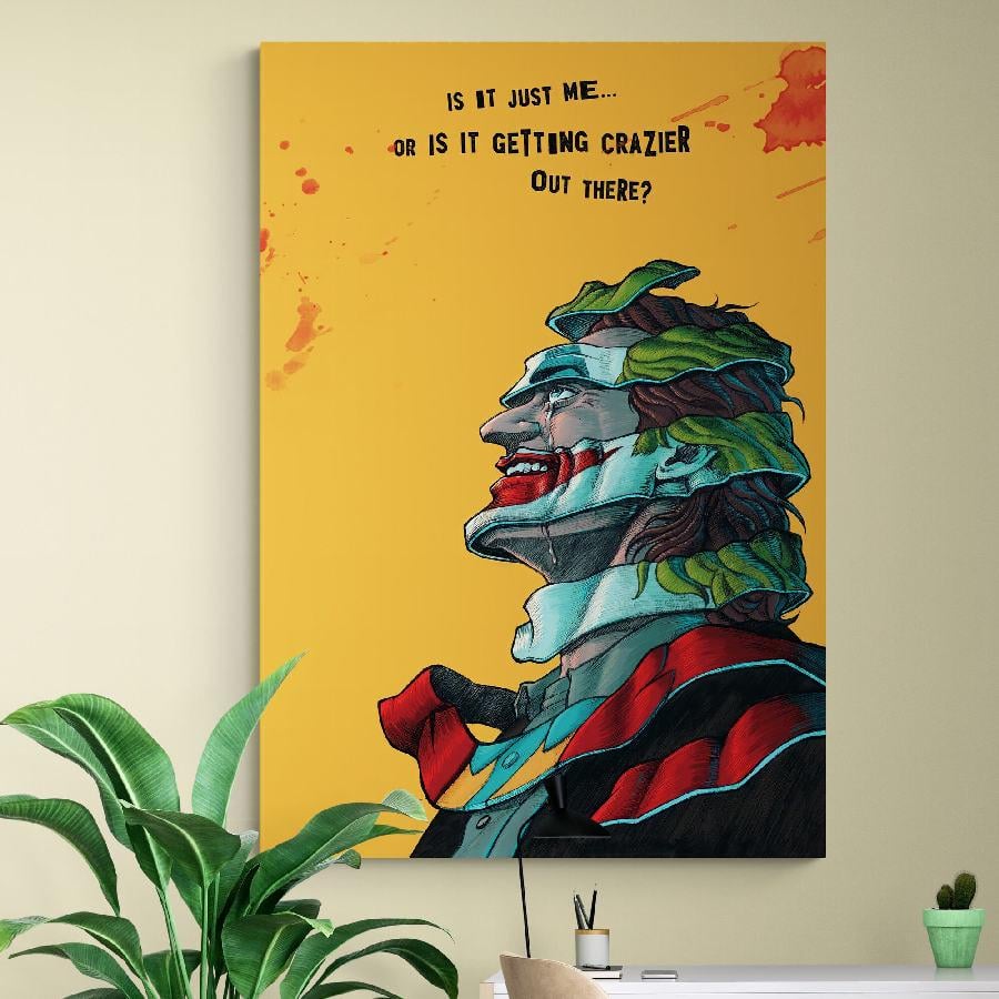 Картина на холсте HolstPrint Джокер постер 50х100 см