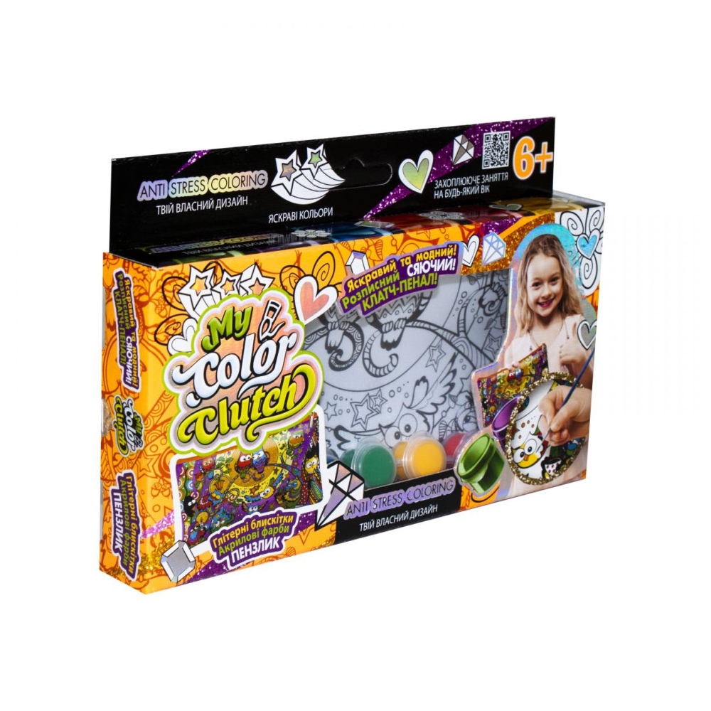 Набір креативної творчості My Color Clutch пенал-розмальовка (MTT-144421) Набір креативної творчості My Color Clutch пенал-розмальовка (MTT-144421)