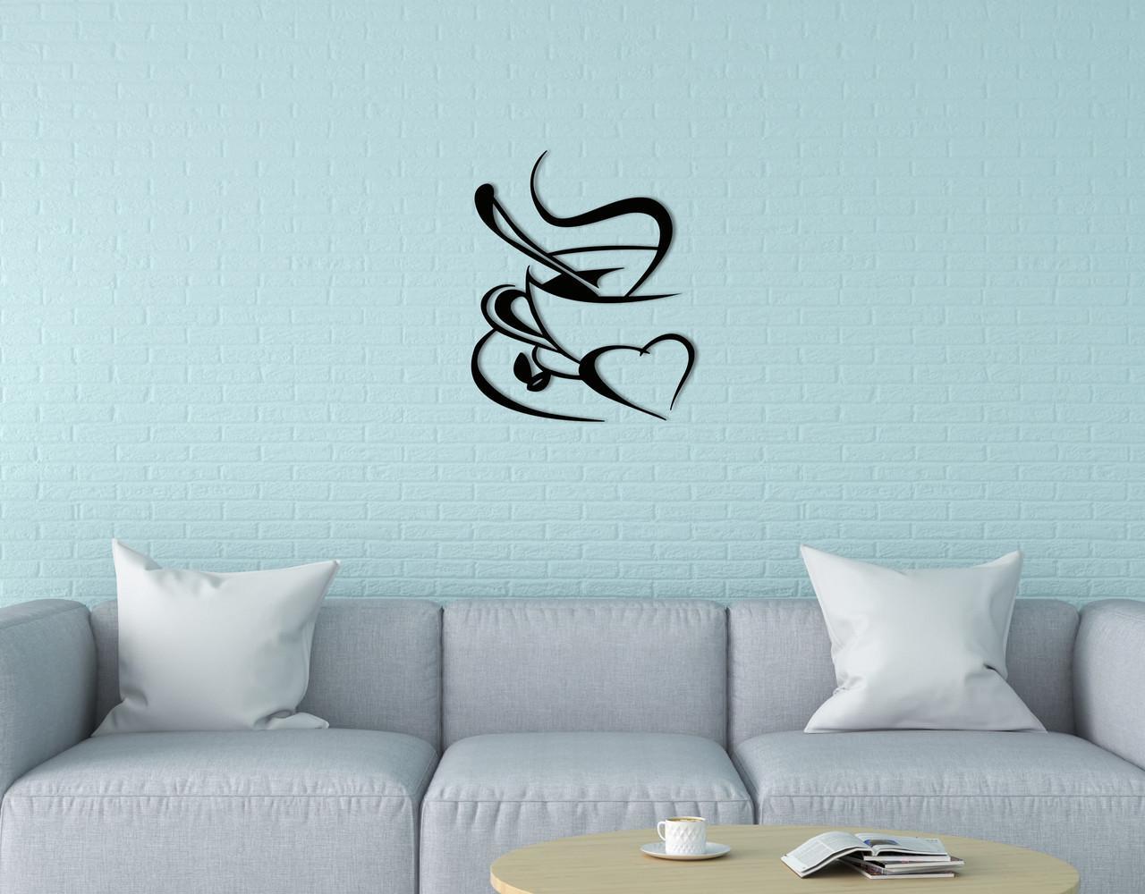 Декоративное панно на стену Upwood Decor Born For Art Love Coffee 84,7х70 см Black (1570653774)
