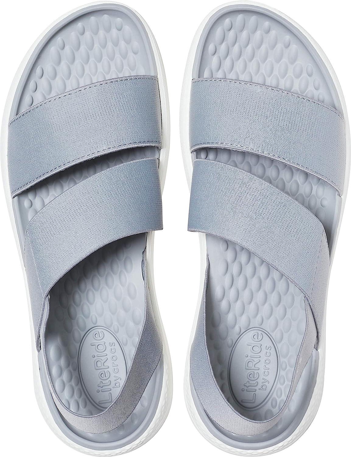 Сандалии Crocs LiteRide Stretch р. W10/EUR 40-41 Light grey/White (11222363) - фото 4