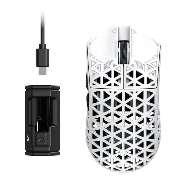 Миша бездротова карбонова Attack Shark R5 PixArt PAW3950MAX White